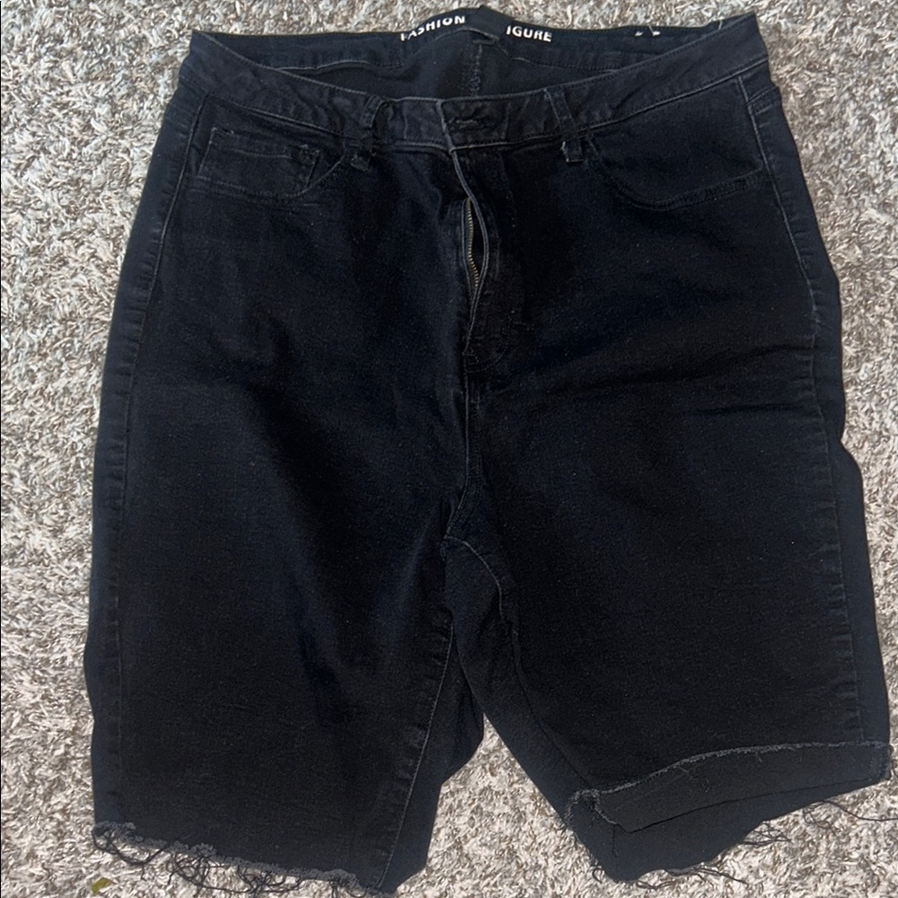 Fashion to Figure Black Jean Shorts Timeless Design
